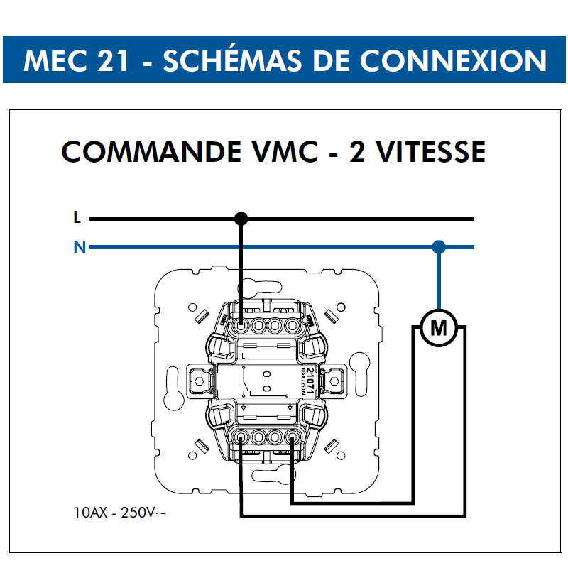 21071 Commande VMC 2 vitesse