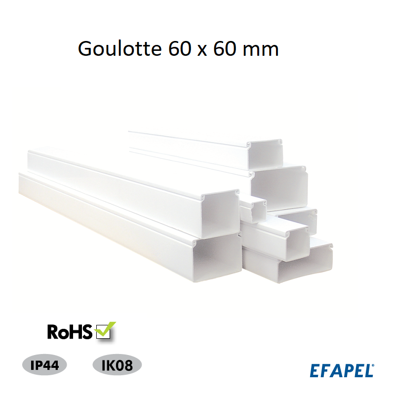 Goulotte de Distribution 90x50mm Blanche - 2,00m - EFAPEL