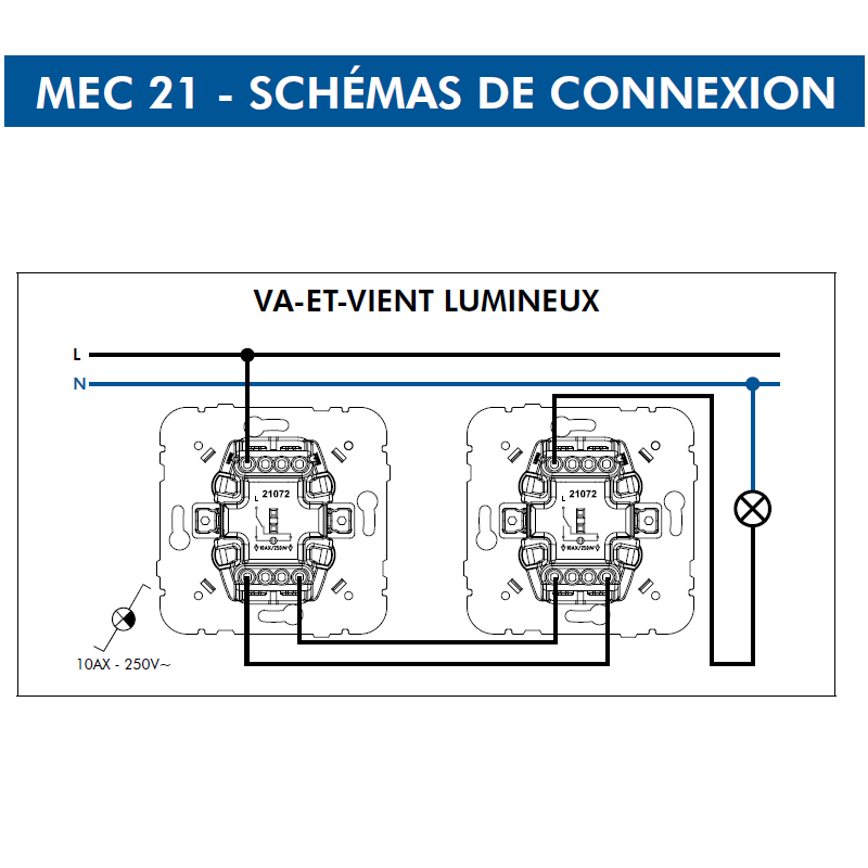 21072 Commande Va-et-vient lumineux