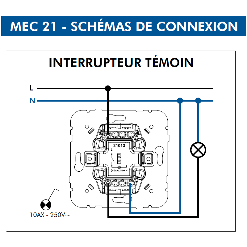 21013 Interrupteur témoin