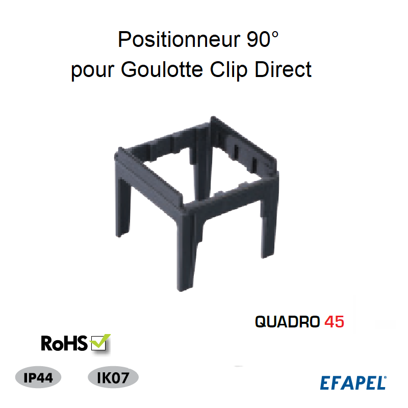 Positionneur 90° pour Goulotte Clip direct
