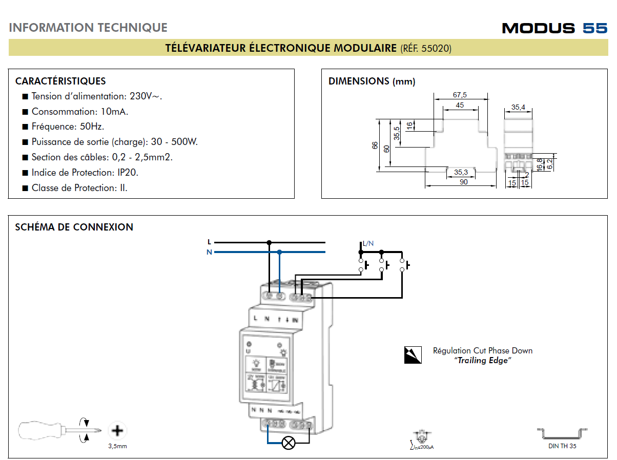 Télévariateur électronique modulaire 55020 -2