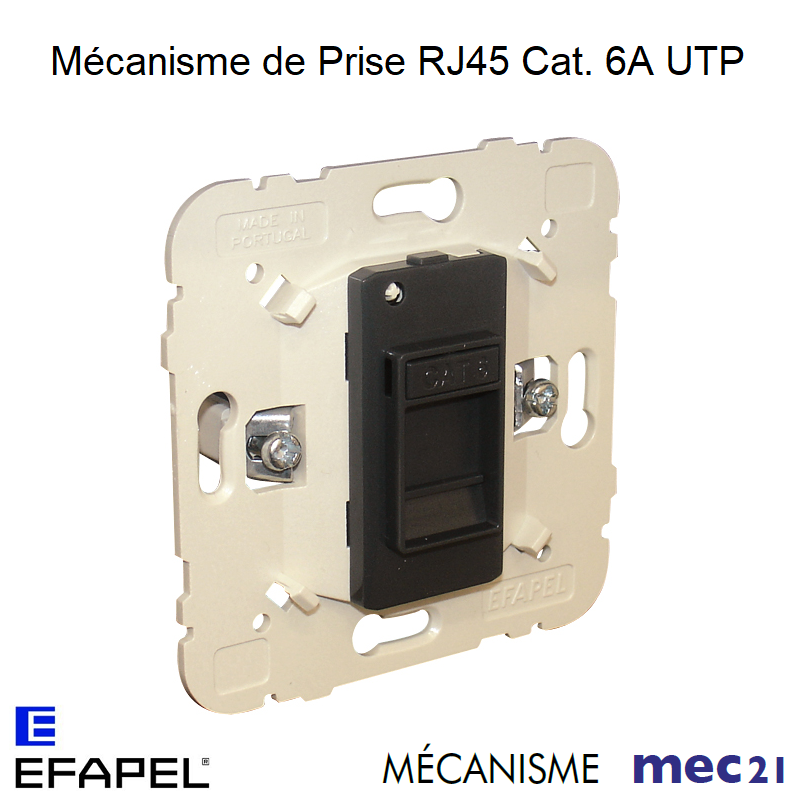 Mécanisme de Prise Informatique RJ45 Cat. 6A UTP