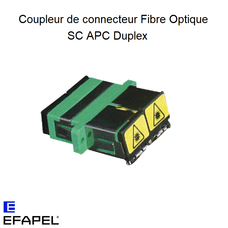 Coupleur pour Connecteur de Fibre Optique SC APC Duplex