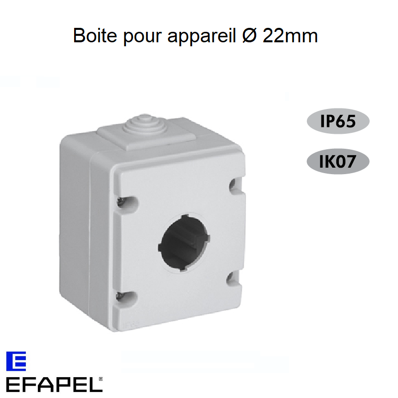 Boite pour Appareils ø 22mm IP65