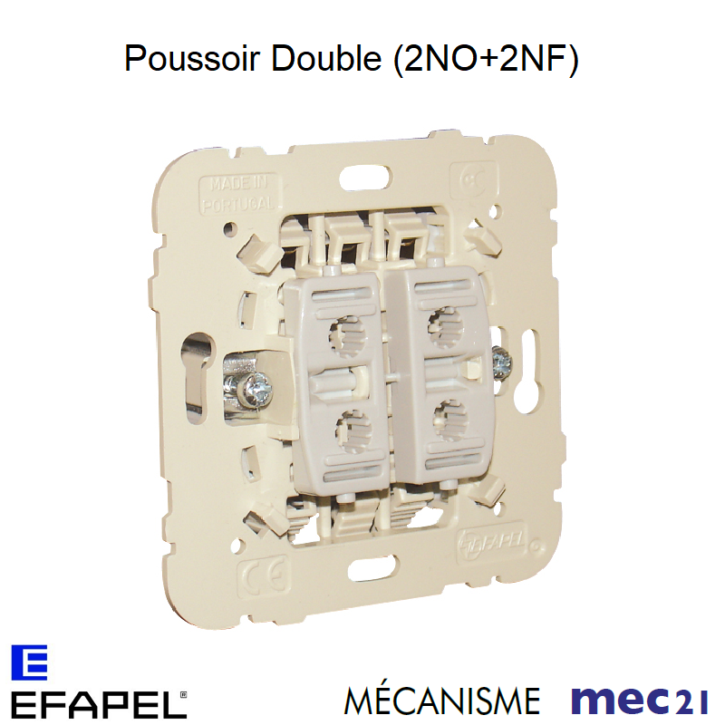 Mécanisme Poussoir Double (2NO + 2NF)