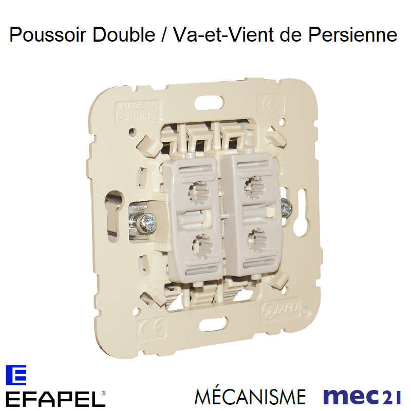 Mécanisme Poussoir Double / Va-et-Vient de Persienne