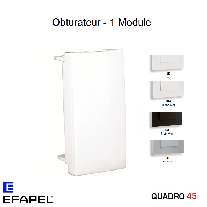 Obturateur QUADRO 45 - 1 module