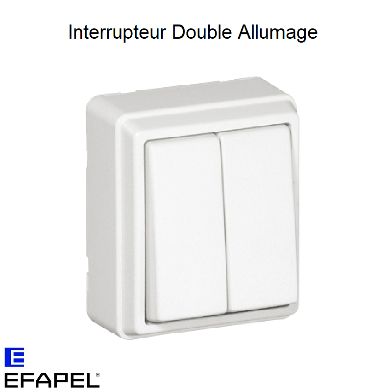 Interrupteur Double Allumage Blanc