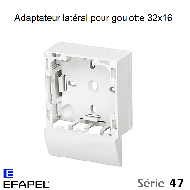 Adaptateur Latéral Série 47 pour Goulotte 32x16
