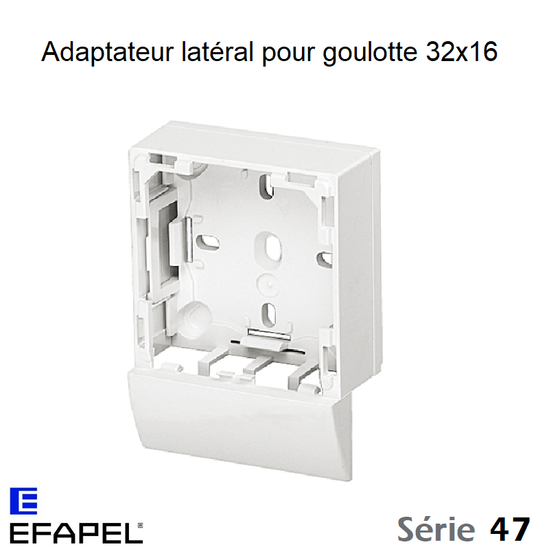 Adaptateur latéral pour Goulotte 32x16 10048ABR