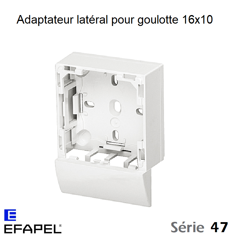 Adaptateur Latéral Série 47 pour Goulotte 16x10