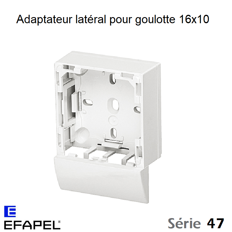 Adaptateur latéral pour Goulotte 16x10 10028ABR