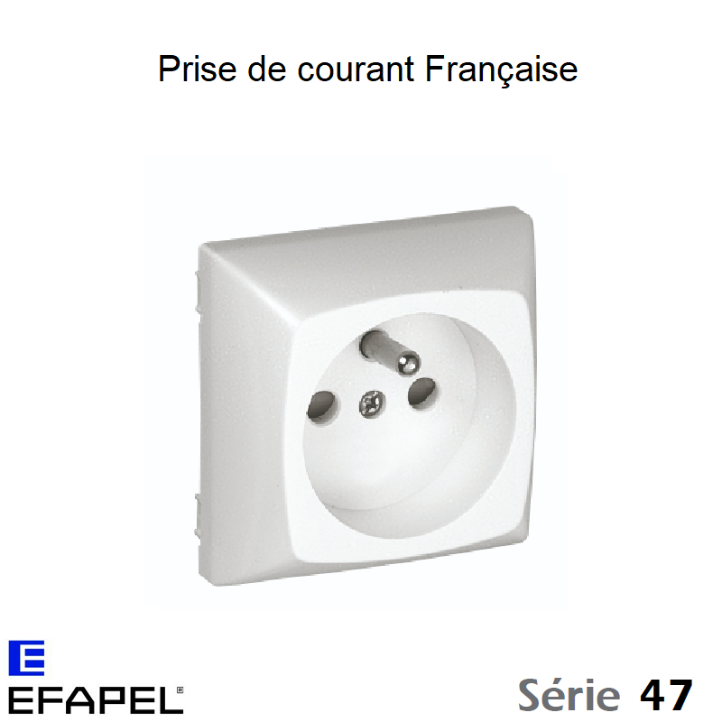 Prise de courant Française avec protection - Série 47