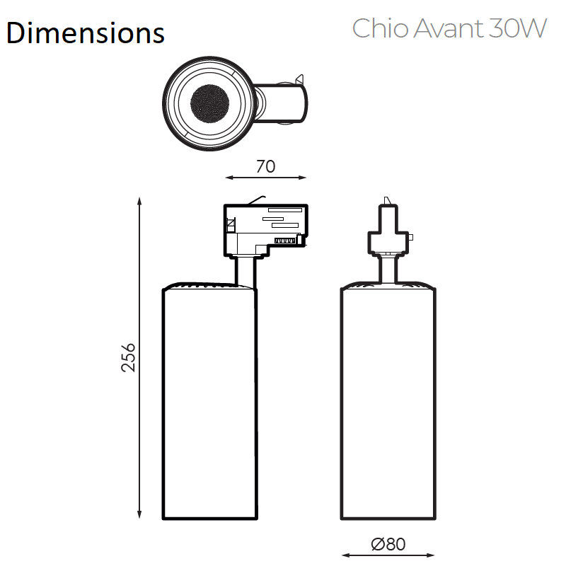 Chio avant 30W dimensions