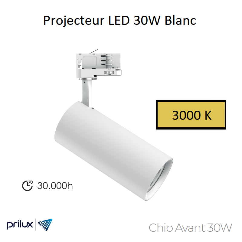 Projecteur LED Chio Avant 30W Blanc - 3000 kelvin