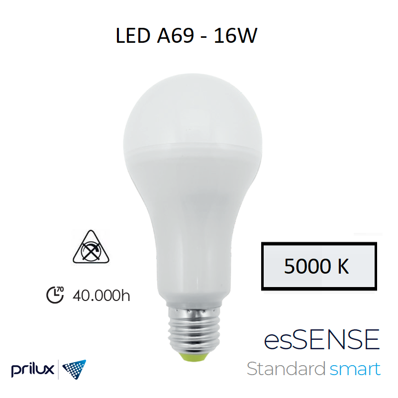 Ampoule LED A69 16W E27 - 5000 kelvin