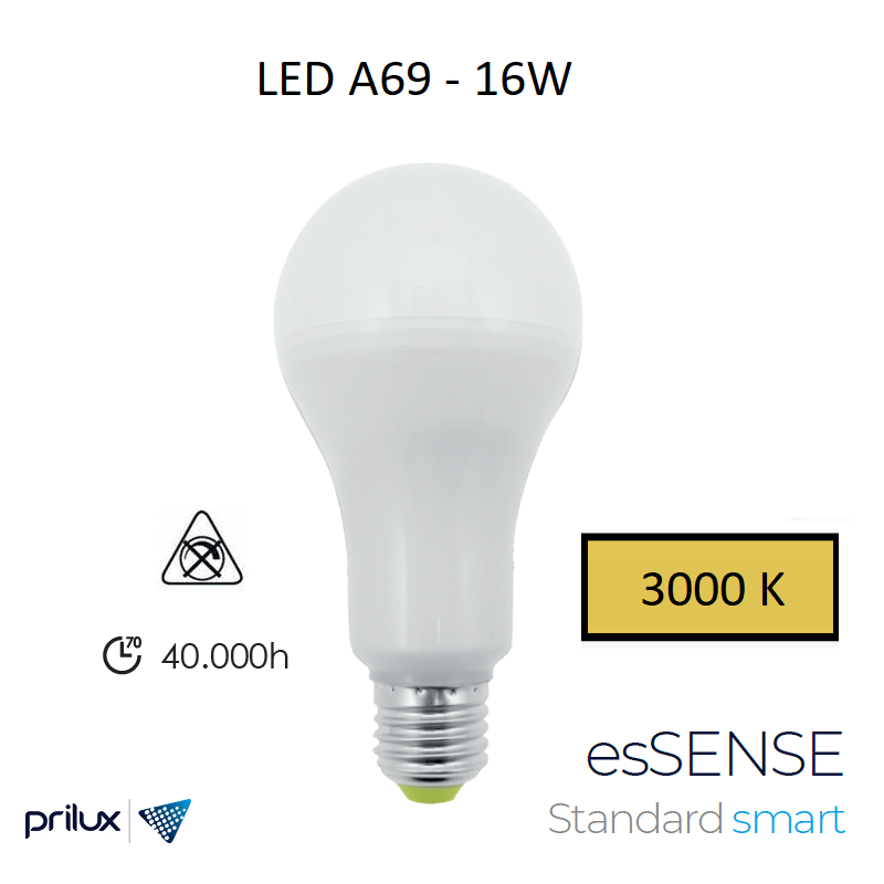 Ampoule LED A69 16W E27 - 3000 kelvin