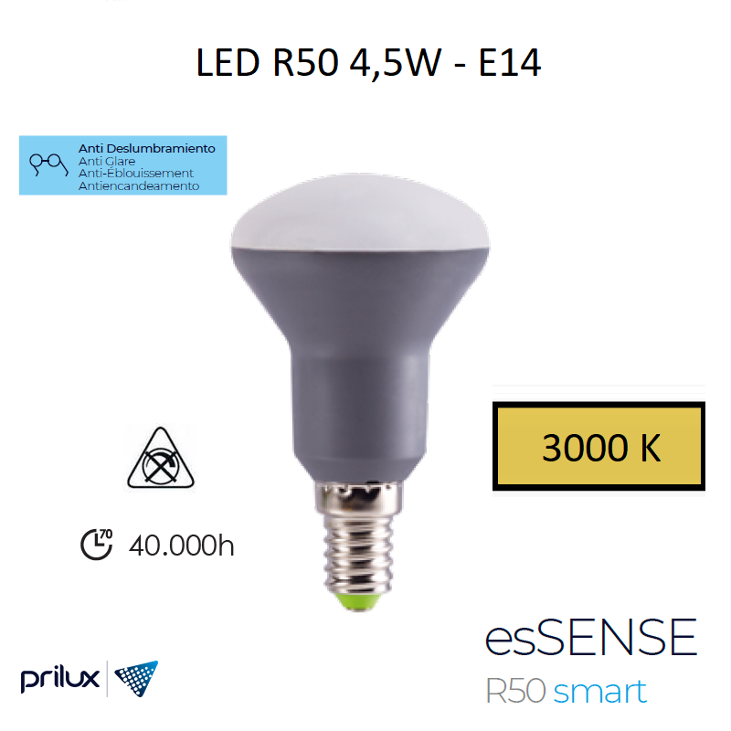 Ampoule LED R50 4,5W E14 - 3000 kelvin