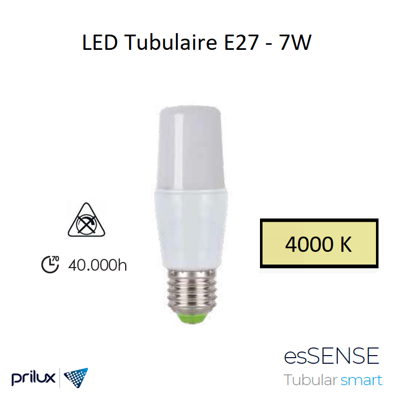 Ampoule LED Tubulaire 7W - 4000 kelvin