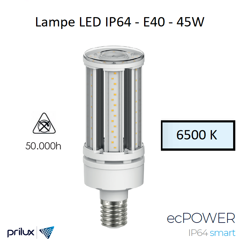 Ampoule LED IP64 45W E40 - 6500 kelvin