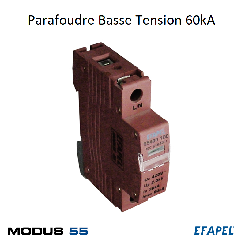 Parafoudre Basse Tension 1P - 60kA
