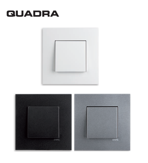 Plaques QUADRA pour prises et interrupteurs
