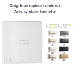 Doigt interupteur lumineux symbole Sonnette LOGUS 90795T