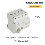 Interrupteur Différentiel 4P 500mA Classe AC 4EC 40A