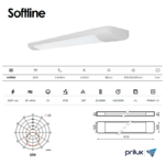 Applique linéraire LED Softline 25W Blanc 441902 caractéristiques