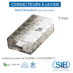 P07315 Connecteur à levier 5 trous