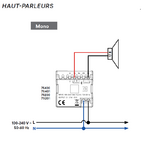 schéma connexion haut parleurs mono