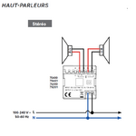 schéma connexion haut parleurs stereo