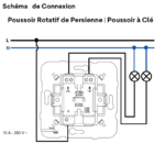 21303 21351 Poussoir rotatif de persienne - poussoir à clé