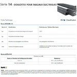 Goulotte tableaux électriques fiche technique