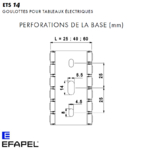 Perforation à la base L 25-40-60