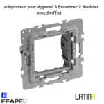 Adaptateur pour Appareil à Encastrer 2 Modules avec Griffes 42994