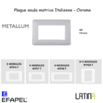 Plaque metallum matrice italienne 41916TCR 41917TCR 42918TCR 42926TCR Chrome