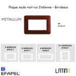 Plaque metallum matrice italienne 41916TRB 41917TRB 42918TRB 42926TRB Rouge