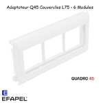 Adaptateur Quadro 45 L75 6 modules EFAPEL 10954