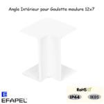 Angle Intérieur pour goulotte série 10 Moulures 12x7 10012ABR