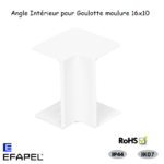 Angle Intérieur pour goulotte série 10 Moulures 16x10 10022ABR