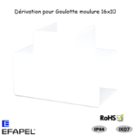 Dérivation pour goulotte série 10 Moulures 16x10 10021ABR