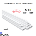 Goulotte moulure sans séparateur 32x12,5 10400FBR