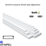 Goulotte moulure 60x16 sasn séparateur 10170