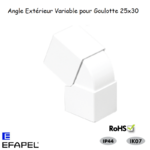 Angle extérieur variable pour goulotte série 13 25x30 13016
