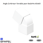Angle extérieur variable pour goulotte série 13 60x60 13046