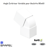 Angle extérieur variable pour goulotte série 13 80x60 13066