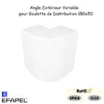 Angle extérieur variable pour goulottes distribution 10296