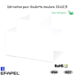 Dérivation pour goulotte série 10 Moulures sans halogènes 32x12,5 10401GBR